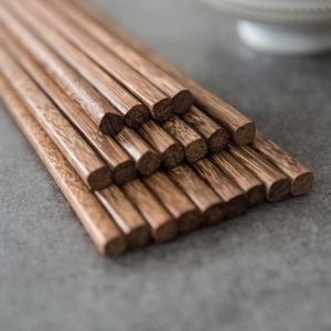 维诺亚鸡翅木筷子家用新款耐高温天然木筷家庭福字公筷防滑筷子
