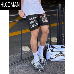 HLCOMANSatjdm篮球美式三分短裤速干四分休闲宽松健身跑步潮牌脏辫BOY男