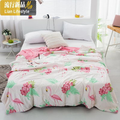 空调被夏凉被1.5m夏季单人学生宿舍被子双人水洗棉2.0米春秋薄被 三维工匠