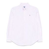 Polo Ralph Lauren女士长袖衬衫九分弹力棉质翻领扣子前开衫