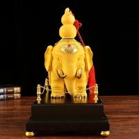 美帮汇富贵平安大象摆件一对客厅办公室玄关装饰品新房乔迁礼品