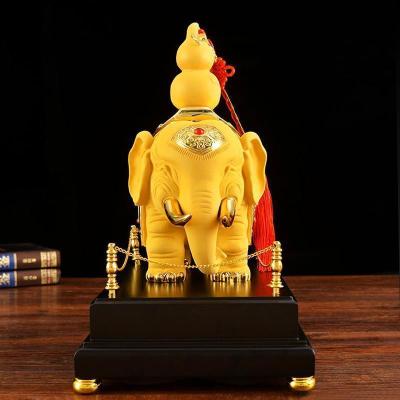 美帮汇富贵平安大象摆件一对客厅办公室玄关装饰品新房乔迁礼品