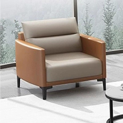 绵冠 简约休闲办公商务接待洽谈西皮沙发 单人位800*800*850mm