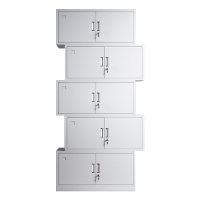 帅畅收纳柜财务档案柜资料柜加厚文件柜办公室带锁铁皮柜分五节