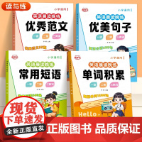 全4册英语晨读晚练常用短语启蒙练习常用语法优秀范文优美句子单词积累小学生一二三四五六年级阅读默写