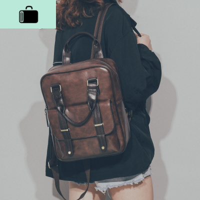 学院风书包女2020新款时尚韩版ins高中学生双肩包大容量百搭背包NEW LAKE