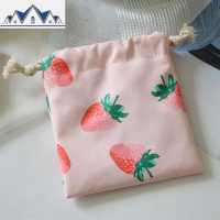 收纳袋小布袋化妆袋女便携大容量随身软布可爱防水莓化妆包潮牌 三维工匠收纳包