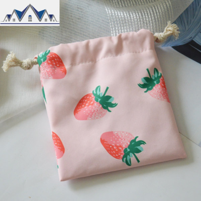 收纳袋小布袋化妆袋女便携大容量随身软布可爱防水莓化妆包潮牌 三维工匠收纳包