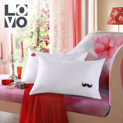 LOVO家纺枕头纤维填充情侣对枕一套2个助眠枕纤维枕单人枕枕芯春季夏季秋季冬季四季公婆新一代