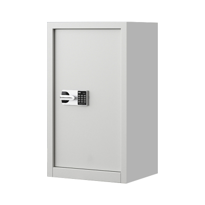铭威盾指纹电子保密柜钢制密码文件柜档案柜矮柜保密资料柜办公柜 单门白色:国保锁
