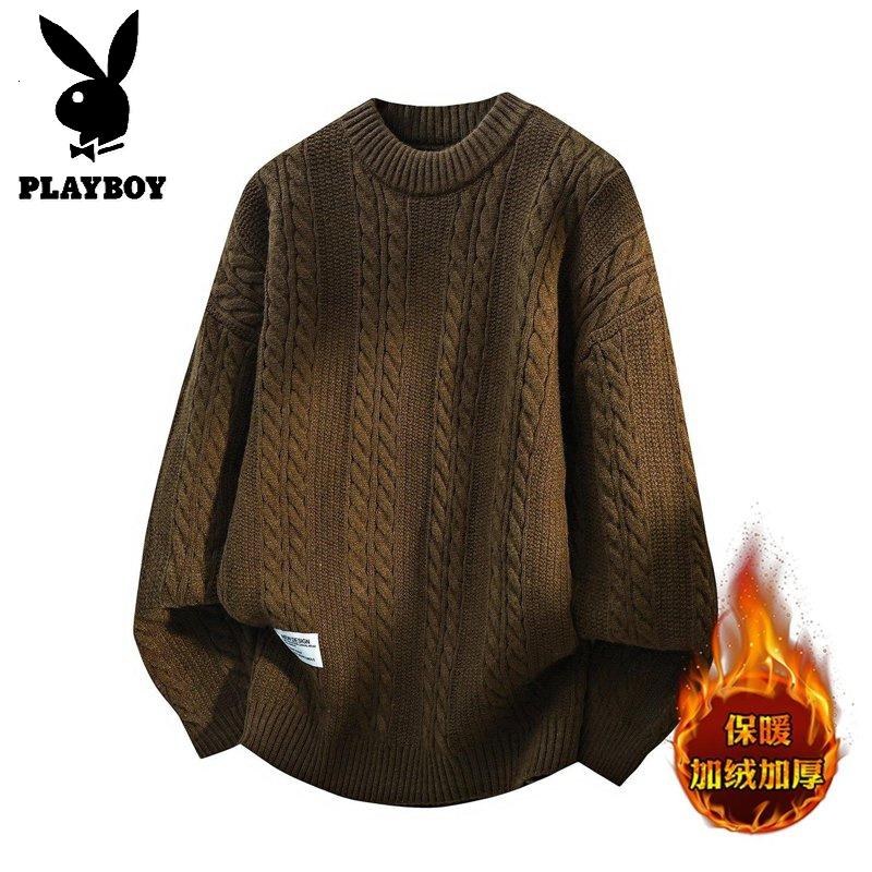 花花公子新款高品质[新款] 2025年秋冬款圆领针织毛衣男
