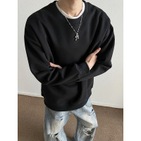 春秋季新款潮流ins圆领长袖卫衣男韩版青少年宽松百搭男上衣外穿