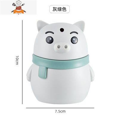 自动按压式牙签盒网红家用个性创意北欧ins牙签筒桶便携随身 敬平 按压式猪猪绿一只