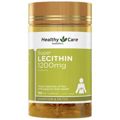 Healthy Care澳世康卵磷脂胶囊1200mg180粒 澳洲原装进口 膳食营养补充剂 香港/保税随机发