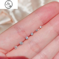 JiMi简约S925银针养耳洞水钻耳钉女迷你耳骨钉简约百搭学生耳钉防过敏