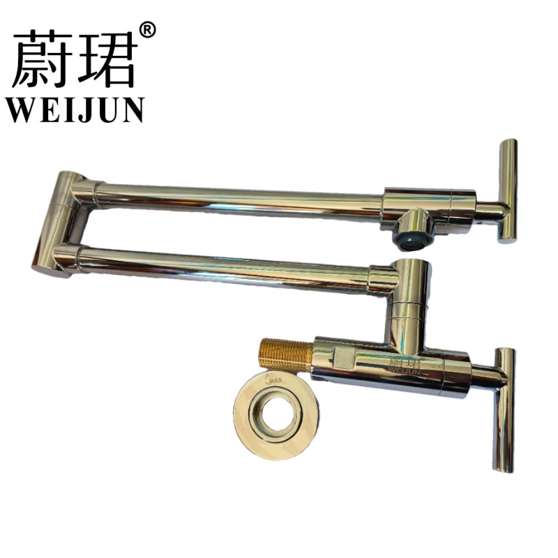 蔚珺铜入墙式单冷折叠万向旋转水龙头通用型个