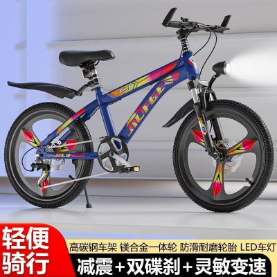 儿童自行车6-15岁中大童学生山地车男女孩减震单车碟刹变速脚踏车