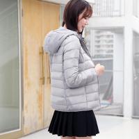迪鲁奥(DILUAO)40岁50岁妈妈穿的锦纶服轻薄服女士短款2021年新款秋冬季大码白鸭绒薄款外套