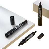 齐心 MK832 大双头记号笔 线幅2-6mm 黑 10支/盒