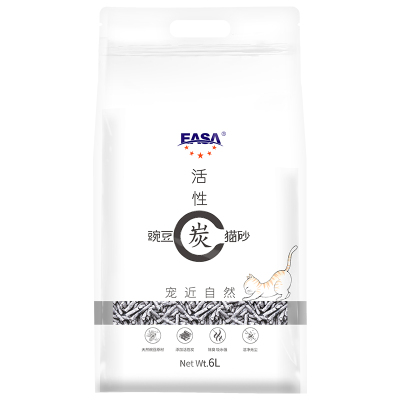 伊萨豌豆腐猫砂除臭活性炭无尘猫沙大小颗粒结团吸水2mm可冲厕所原味混合猫砂