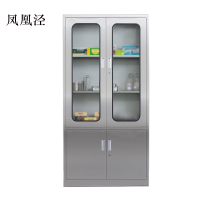 凤凰泾文件柜不锈钢柜子储物柜资料柜档案柜带锁文件柜201大器文件柜
