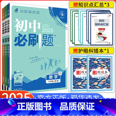 [人教版]九年级全套 九年级下 [正版]2025新版初中九年级上册数学物理化学3本全套套装人教版RJ初中初三9九上数理化