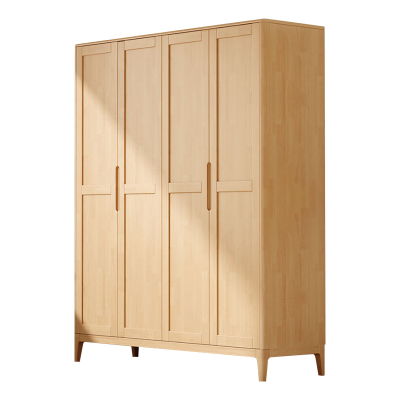 臻远ZY4031133 简约实木衣柜四门收纳柜