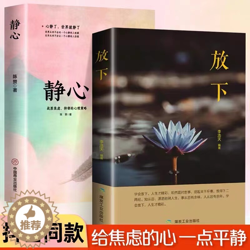 [醉染正版]静心和放下 人生没有什么不可以放下 静修心的书籍 乐观接纳自己爱上生命的不完美 我不能放下的一切 心理学青春
