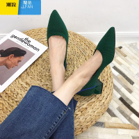 聚范王妃日系单鞋女2024新款针织中跟尖头透气编织鞋豹纹3D飞织高跟鞋