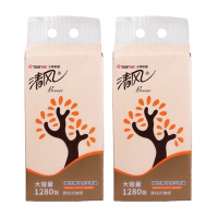 清风抽纸4层320抽2提悬挂式湿水不易破立体压花AR1ATM