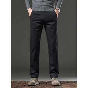 时尚一字后袋男士秋冬裤子新疆阿克苏长绒棉高品质弹力抗皱休闲裤