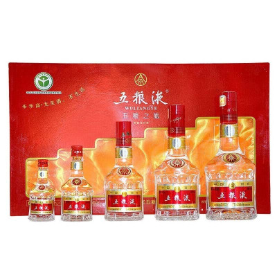 华致酒行-五粮液浓香型白酒五粮之旅(步步高)52度*5瓶套盒装小酒送礼收藏