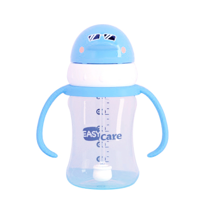 伊斯卡尔（EasyCare）学饮杯婴儿防漏防呛ppsu吸管杯宝宝水杯儿童喝水杯蓝色180ml