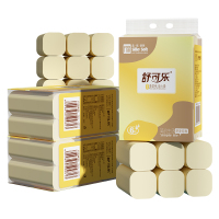 舒可乐 卫生纸家用竹浆无芯卷纸 五层加厚6卷每提 整提便携小卷实惠装擦手纸厕纸巾 母婴可用 2提装