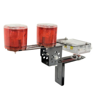 LH7904G 太阳能铁塔靠近声光报警灯0.4W 3.7V IP65 续航12天 LED 2000K(计价单位:盏)红色