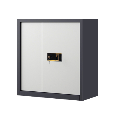 鑫升顺指纹电子保密柜钢制密码文件柜档案柜办公柜矮柜保密资料柜单节灰白钥匙指纹