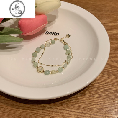 JiMi超仙葡萄石青提串珠手链女生夏天ins小众设计轻奢高级感闺蜜手饰