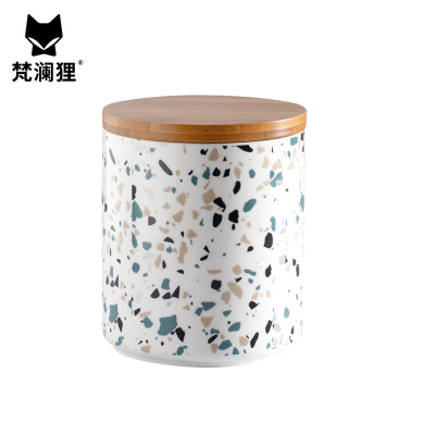 梵澜狸水磨石收纳密封罐TA48 个