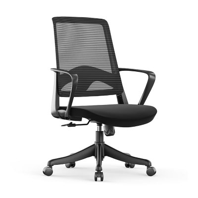 初嘉CJ-7142办公椅转椅电脑椅网布学习椅中背职员椅 黑框
