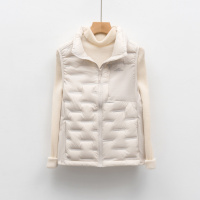 90绒新国标户外轻薄羽绒马甲女秋冬短款立领保暖上衣外套