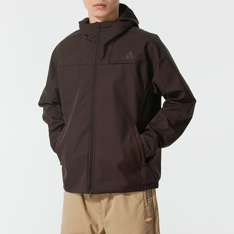 阿迪达斯 (adidas)男装梭织夹克外套新款运动服加绒连帽外套 KG5180 ZP