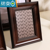 敬平美式复古6 7 8寸10寸16寸证书框挂墙相框定制摆台照片加框相册架 胡桃色 16寸挂墙[30.5*40.6cm]
