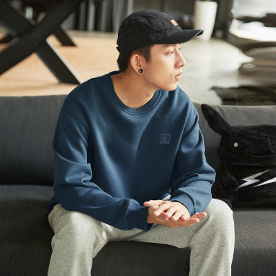 [3件8.5折84.9元,叠加优惠券]唐狮男士卫衣春秋男式卫衣圆领文字印花休闲卫衣男士卫衣卫衣男