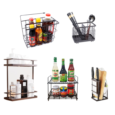 厨房创意调料架调味品收纳架厨具多层置物架免打孔落地菜架子