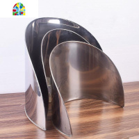 菜板挡围切菜板挡板不锈钢刀板便携家用围菜墩围板占板圆挡板 FENGHOU 中号薄(适合45cm-50cm砧板)