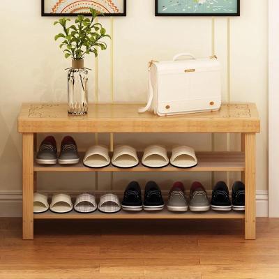 鞋架简易家用鞋柜经济型省空间换鞋凳防尘多层实木可坐小鞋架