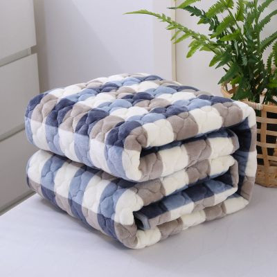 SleepyBear法兰绒床垫软垫冬天毛绒垫被夹棉毛毯褥子双人家用可水洗被褥铺底