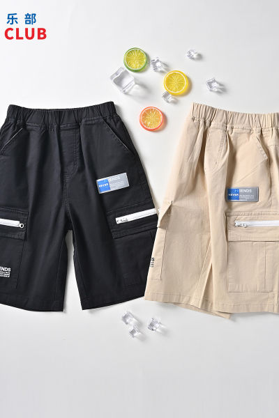 [1件3折]铅笔俱乐部童装2025夏装新款男童短裤儿童裤子中大童六分休闲中裤