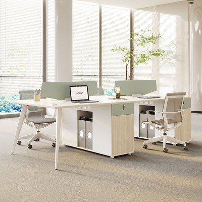 创世人 莱茵系列办公桌两人位屏风职员桌电脑桌2.8m