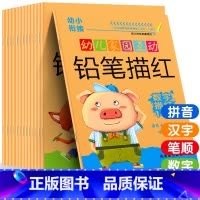 [正版]幼小衔接幼儿家园互动铅笔描红本全14册 幼儿园3-6周岁学前班大班小学生练字贴书汉字 金盾出版社